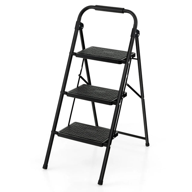 3 Step Ladder with Wide Anti-Slip Pedal for Household/Office/Garden