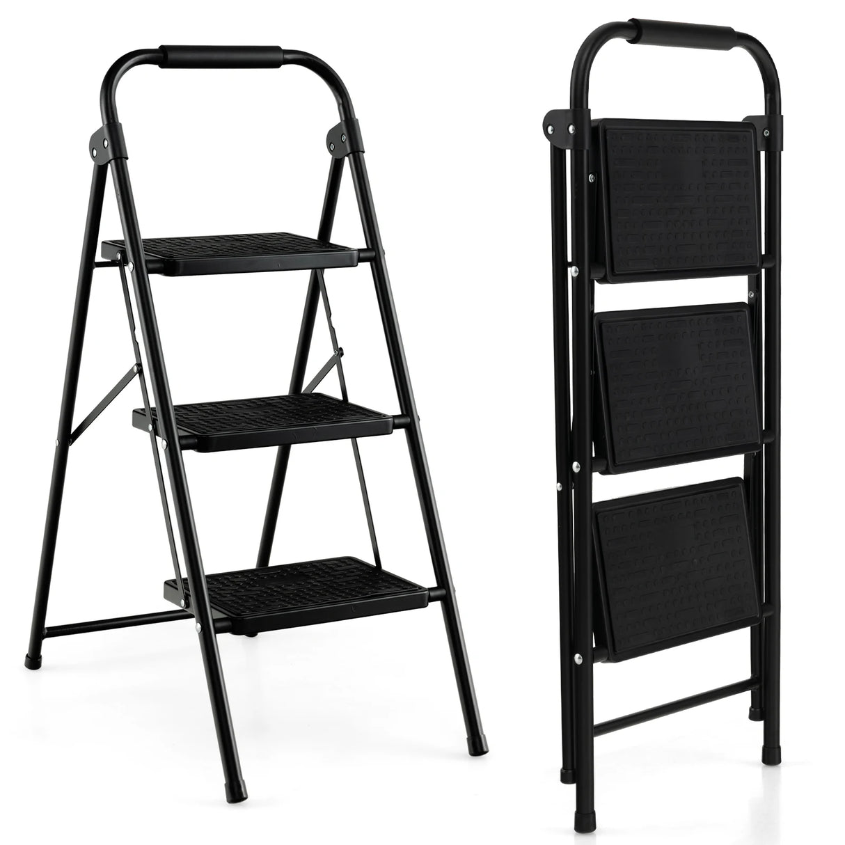 3 Step Ladder with Wide Anti-Slip Pedal for Household/Office/Garden