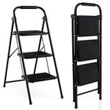 3 Step Ladder with Wide Anti-Slip Pedal for Household/Office/Garden