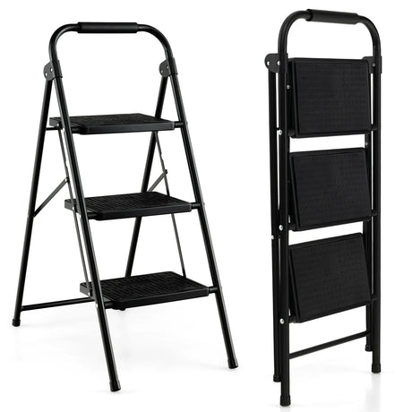 3 Step Ladder with Wide Anti-Slip Pedal for Household/Office/Garden