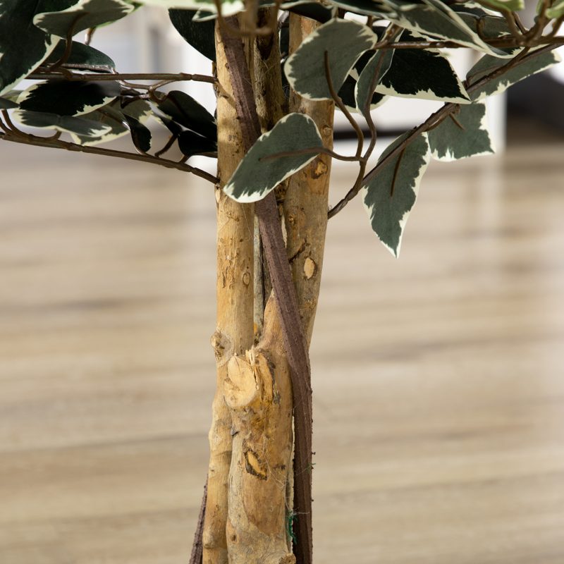 HOMCOM Set of Two Artificial Ficus Trees