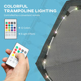 SPORTNOW 45" Rebounder Trampoline for Adults, Quiet Bungee Rebounder with LED Lights and Adjustable Handle, Blue