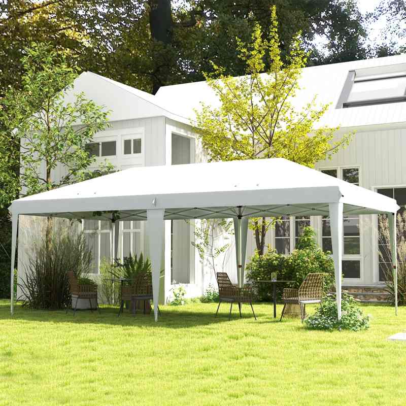 Outsunny 6 x 3(m) Garden Large Gazebo Canopy Waterproof Outdoor Party Tent Marquee