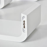 HOMCOM Floating Shelves, Set of 3 Wall Shelf, Shelves for Wall Invisible Mounting, Bedroom Living Room, White