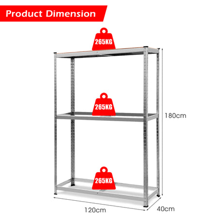 Metal rack rack for 8 tires up to 795 kg