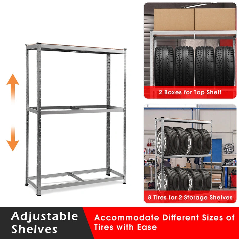 Metal rack rack for 8 tires up to 795 kg