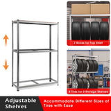 Metal rack rack for 8 tires up to 795 kg