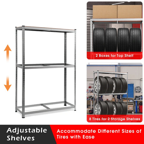 Metal rack rack for 8 tires up to 795 kg