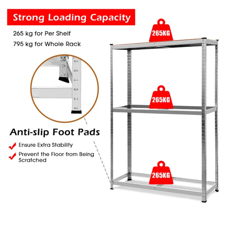 Metal rack rack for 8 tires up to 795 kg