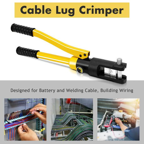 16 Tons 11 Dies Hydraulic Wire Terminal Crimper Tool with Carry Case