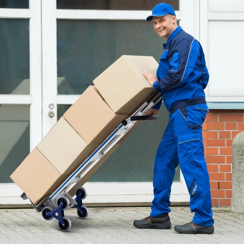 2-in-1 550 Lbs Capacity Convertible Hand Truck and Dolly with 6 Wheels