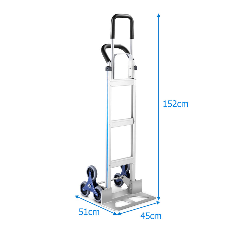 2-in-1 550 Lbs Capacity Convertible Hand Truck and Dolly with 6 Wheels