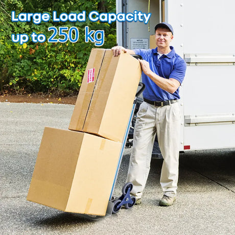 2-in-1 550 Lbs Capacity Convertible Hand Truck and Dolly with 6 Wheels