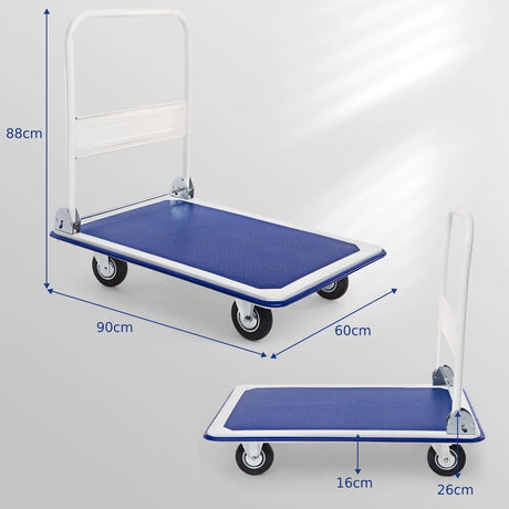 Folding Platform Truck with Swivel Wheels for Loading/Storage