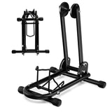 Foldable Bicycle Floor Parking Rack with non-slip foot pads for Garage