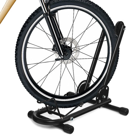 Foldable Bicycle Floor Parking Rack with non-slip foot pads for Garage