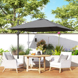 Outsunny Patio Offset Parasol Umbrella - Dark Grey