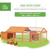 PawHut Wooden Chicken Coop with Nesting Box, Openable Roof, for 4-8 Chickens