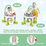 4-in-1 Baby Bouncer Activity Center with 3 Adjustable Heights-Green