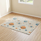 AIYAPLAY Baby Play Mat, Double Sideded Foldable Kids Crawling Mat, Reversible & Waterproof, Astronaut and Planet