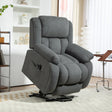 HOMCOM Recliner Armchair Lift Chair, Electric Recliner Chair with Vibration Massage and Heat, Wide Seat, USB Port, Grey