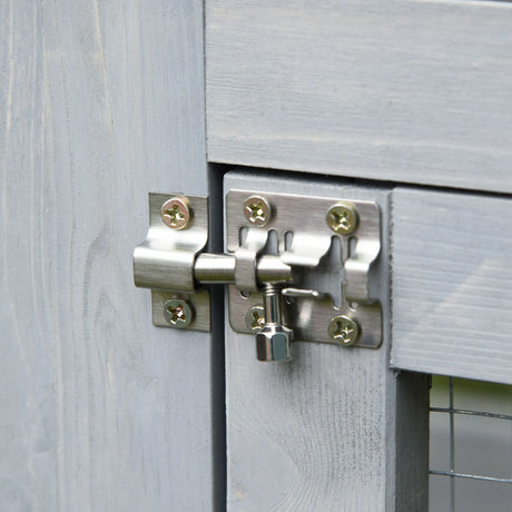 PawHut Wooden Catio Cat Outdoor Enclosure, Cat Cage with Waterproof Roof, Platforms, for Multiple Kittens, 180 x 98 x 180 cm