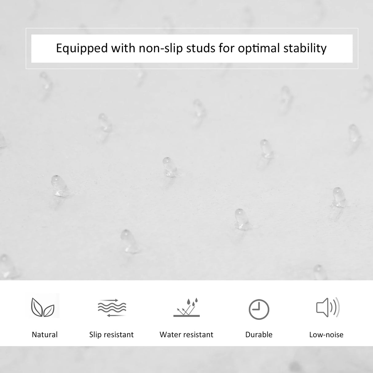 HOMCOM Office Carpet Protector Chair Mat Clear Spike Non Slip Studs Frosted Lipped