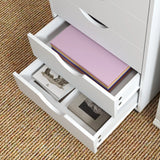 HOMCOM Five-Drawer Filing Cabinet - White