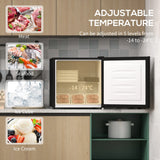 HOMCOM 35L Mini Freezer, -24 to -14 Temperature - Black