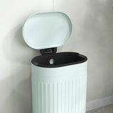 HOMCOM 30L Metal Kitchen Bin, with Soft-Close Lid - Light Green