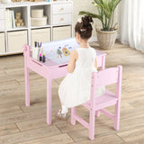 Children&#39;s table with chair Sensory placemat for children Pink