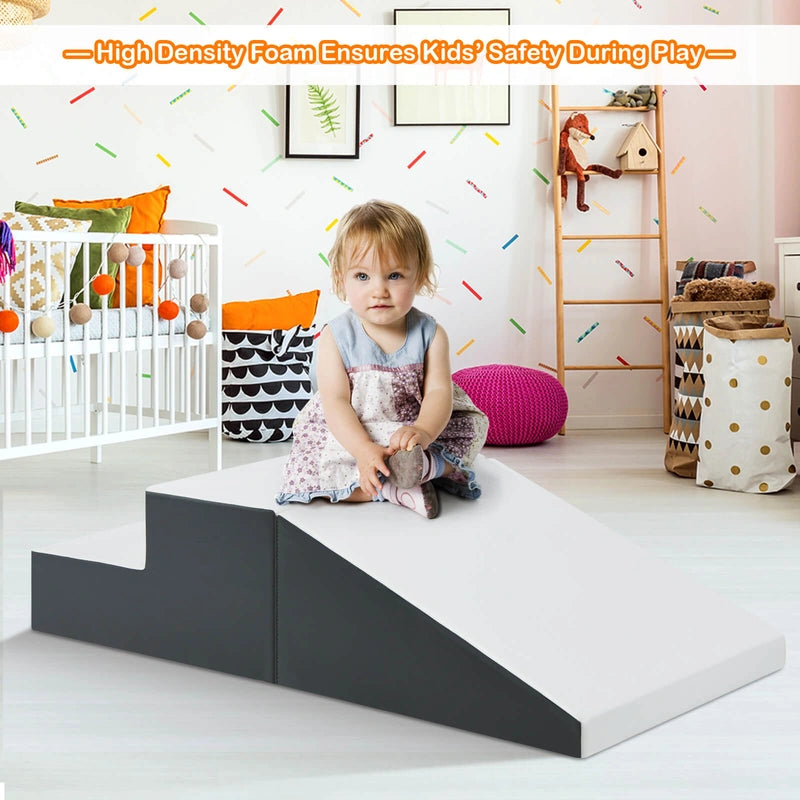 Toddler Climb and Crawl Foam Play Set-White