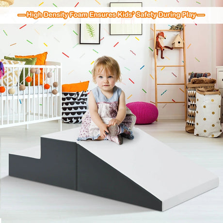 Toddler Climb and Crawl Foam Play Set-White