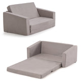2-in-1 Toddler Fold out Couch with Washable Sofa Cover-L