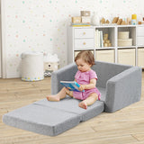 2-in-1 Toddler Fold out Couch with Washable Sofa Cover-M