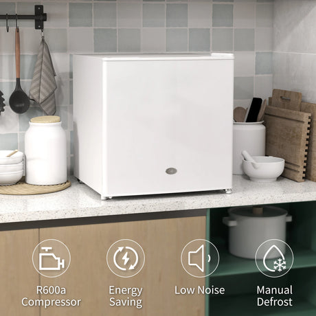 HOMCOM 35L Mini Freezer, -24 to -14 Temperature - White