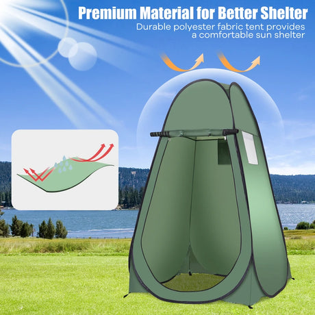 Beach shower tent, changing tent, toilet tent, side tent, large tent, cabin, fold-green