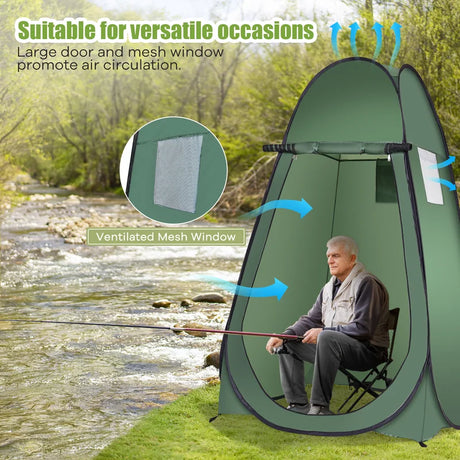 Beach shower tent, changing tent, toilet tent, side tent, large tent, cabin, fold-green