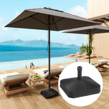 Outsunny Patio Umbrella Stand, Heavy Duty Outdoor Parasol Base, Sand/Water Filled, Black