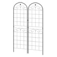 Outsunny Metal Trellis Set of 2, Garden Trellis for Climbing Plants Support Frames, Floral Design