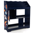 Kids Toy Storage Organizer with Book Shelf and Storage Cabinet-Navy