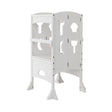 Adjustable Kid's Kitchen Step Stool with Protective Guardrails