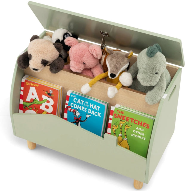 Kids Toy Box with Safety Hinge for Playroom