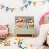 Kids Toy Box with Safety Hinge for Playroom