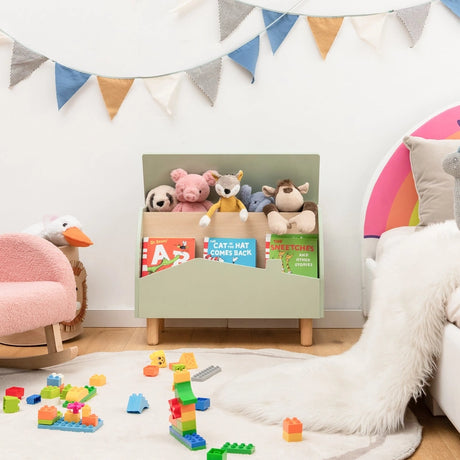 Kids Toy Box with Safety Hinge for Playroom