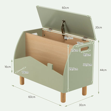 Kids Toy Box with Safety Hinge for Playroom