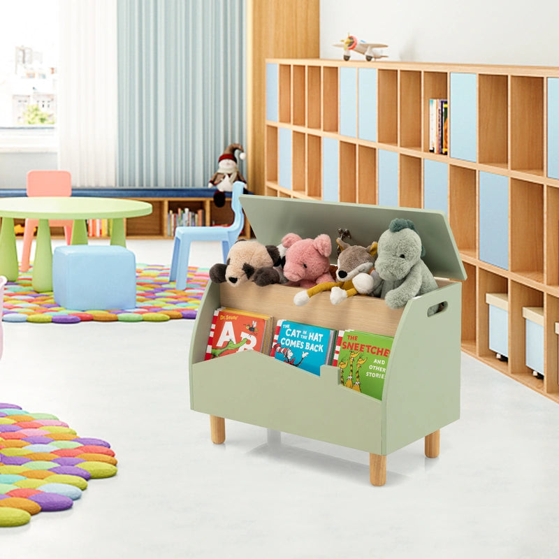 Kids Toy Box with Safety Hinge for Playroom