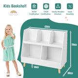 5-Cube Kids Bookshelf and Toy Organizer with Anti-Tipping Kits-White