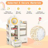 Multipurpose Toy Chest and Bookshelf with Mobile Trolley for Bedroom