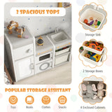 Multipurpose Toy Chest and Bookshelf with Magnetic Whiteboard-Gray